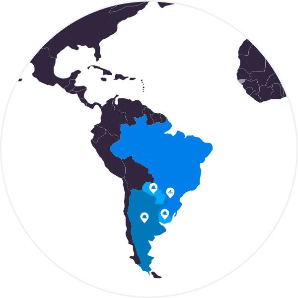 Mapa de atuação da Lambertti